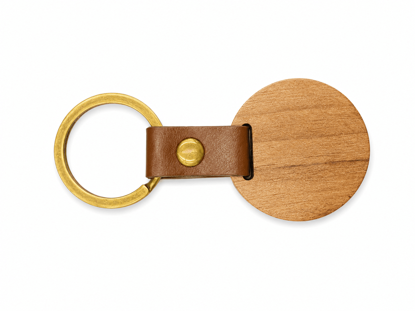 Chaveiro Oval em Madeira