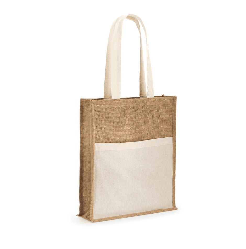 Saco Tote em Juta e Algodão