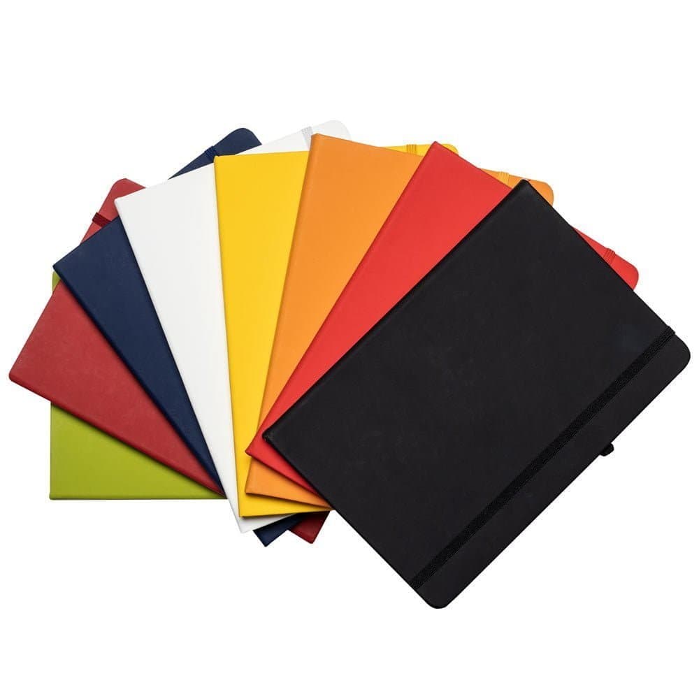 Caderno A5 Personalizado de anotações com Elástico e Folhas Pautadas – ACAD004