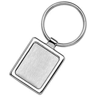 Chaveiro Personalizado em Metal Formato Retangular CHR048