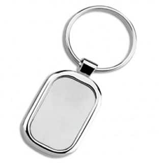 Chaveiro Personalizado Tradicional de Metal Retangular Arredondado CHR052