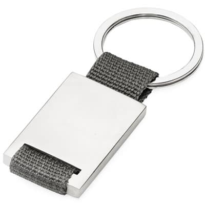 Moderno Chaveiro Executivo em Metal e Tecido CHR096