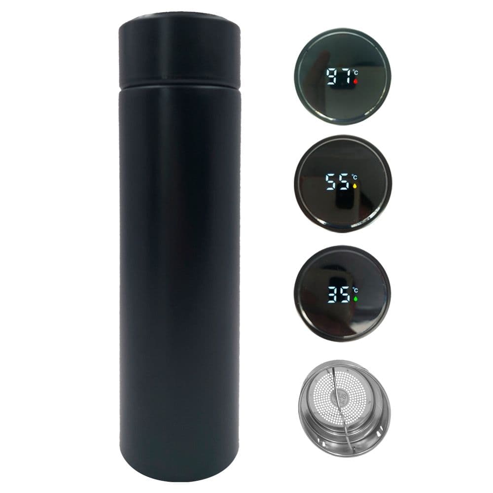 Garrafa Térmica de Aço inox com Termômetro Digital de 420 ml G172