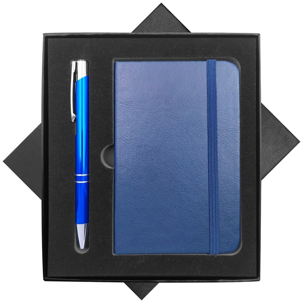 Kit Caneta e Moleskine com Pauta em Caixa de Cartão K324