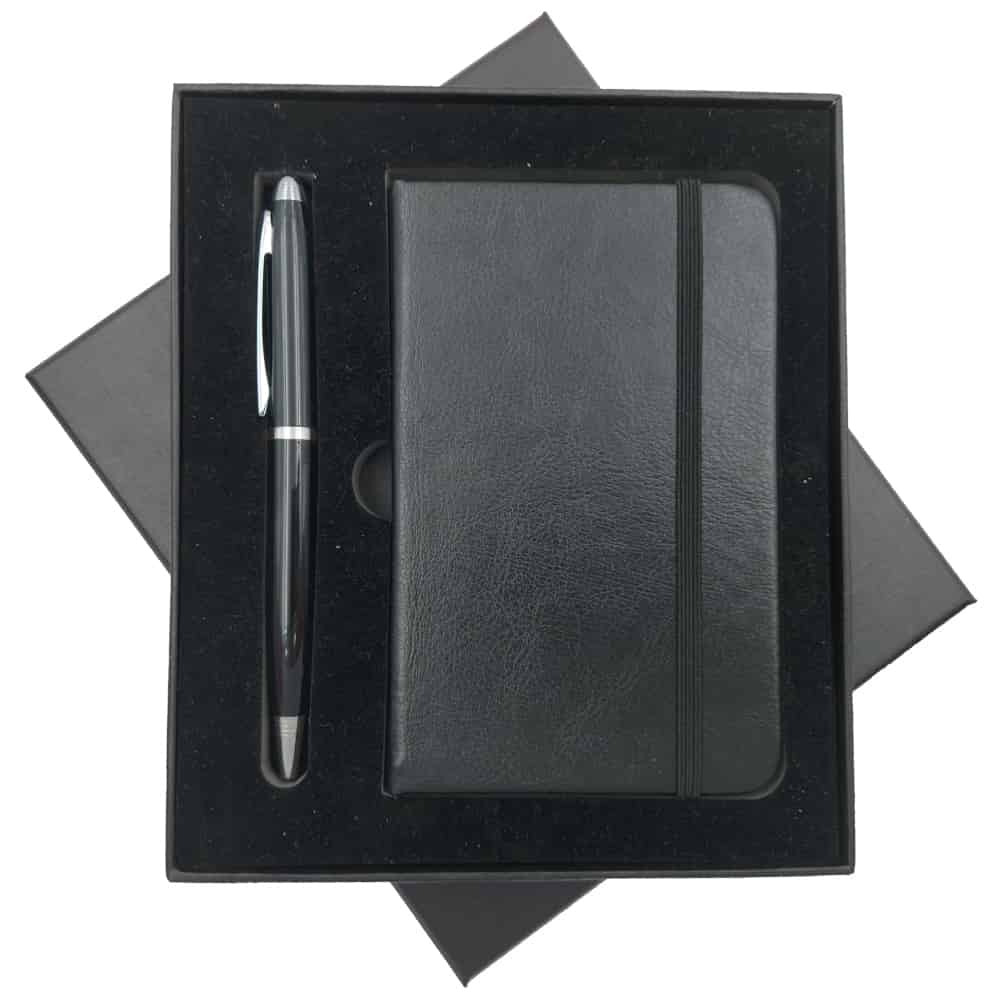 Kit 2 Peças Personalizáveis de Caneta e Moleskine com Pauta K334
