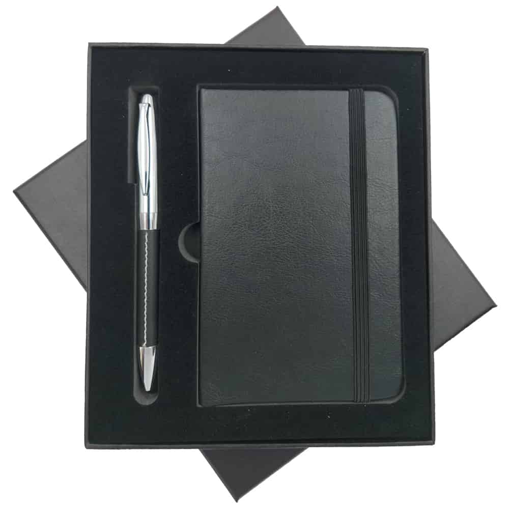 Kit de Caneta e Moleskine com Pauta – 2 Peças – K335