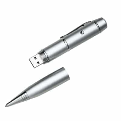 Kit 3 em 1 Caneta, Pen drive 4Gb e Laser Point Personalizados S177