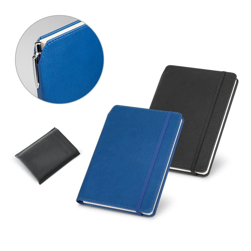 Caderno A5 em Couro Sintético com Folhas Pautadas – S53799