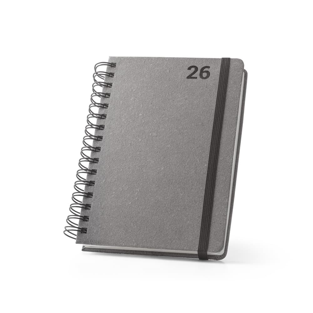 Agenda A5 com Argolas em Pele Reciclada – S66215