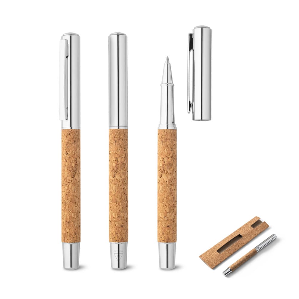 Caneta Reciclada de Inox Roller com Clipe – S91783