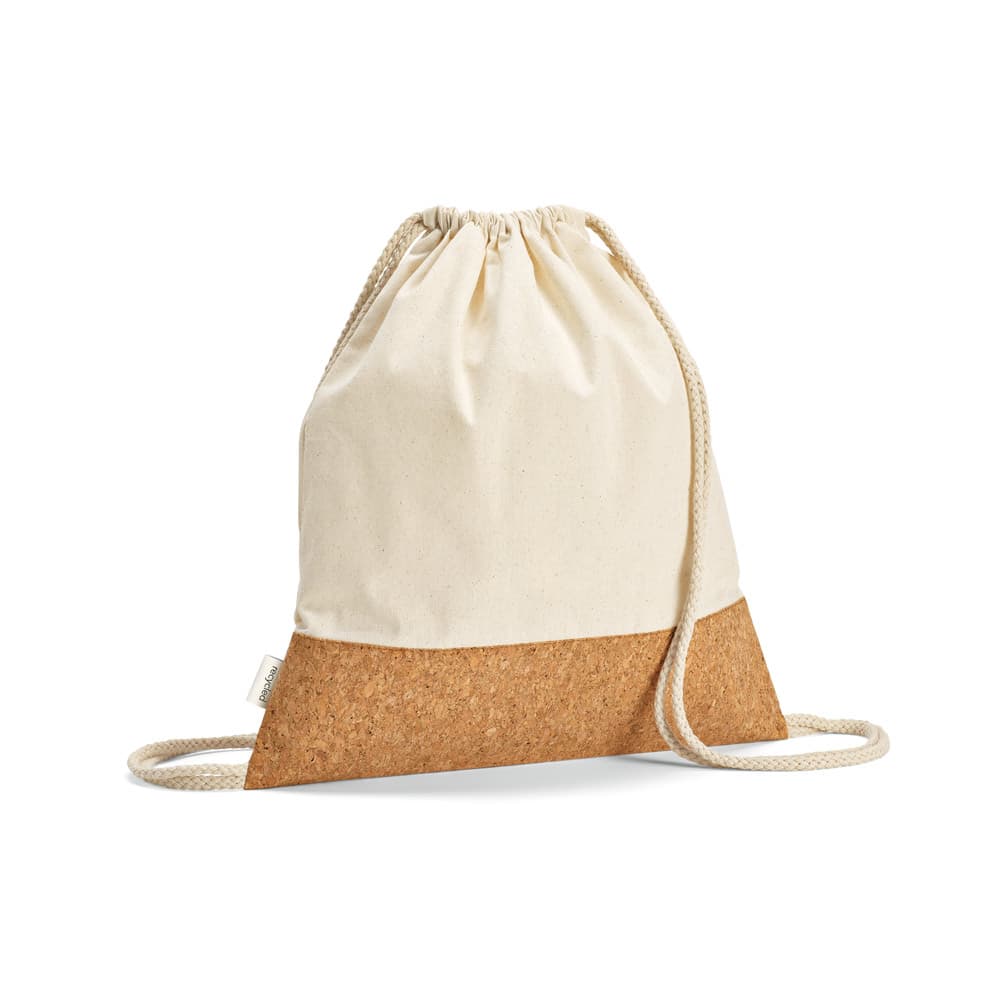 Mochila Saco Algodão Reciclado e Cortiça – S92340
