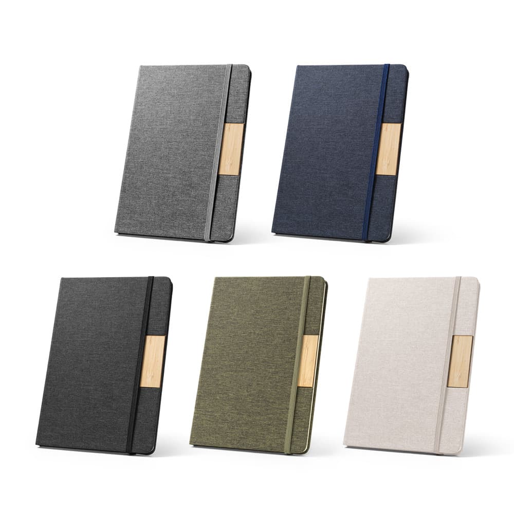 Caderno A5 em Tecido com Pauta – S93585