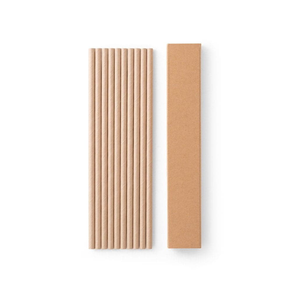 Kit 10 canudos em papel kraft Lamone – S94098