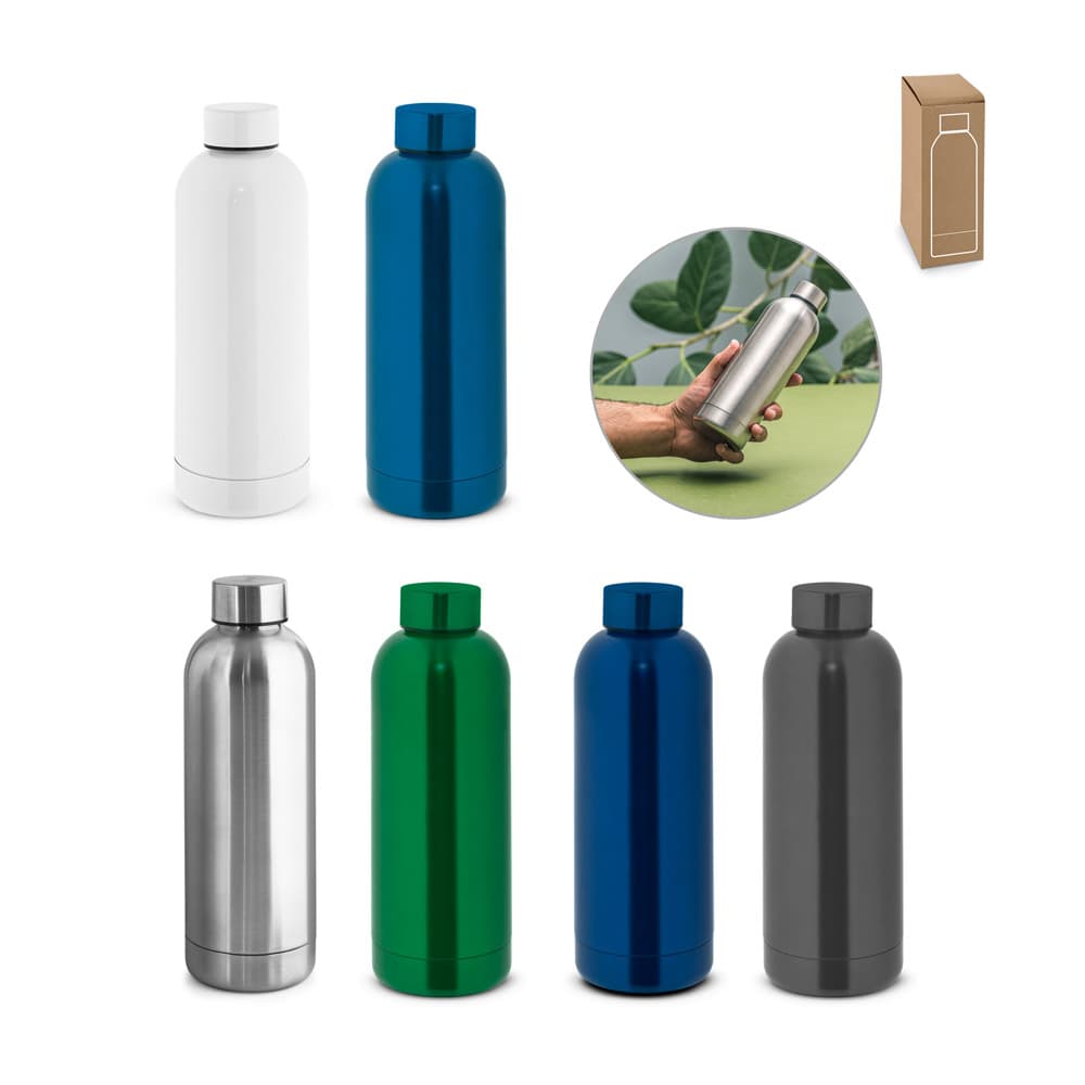 Garrafa Térmica Reciclada Mate Metálico 550 ml – S94288