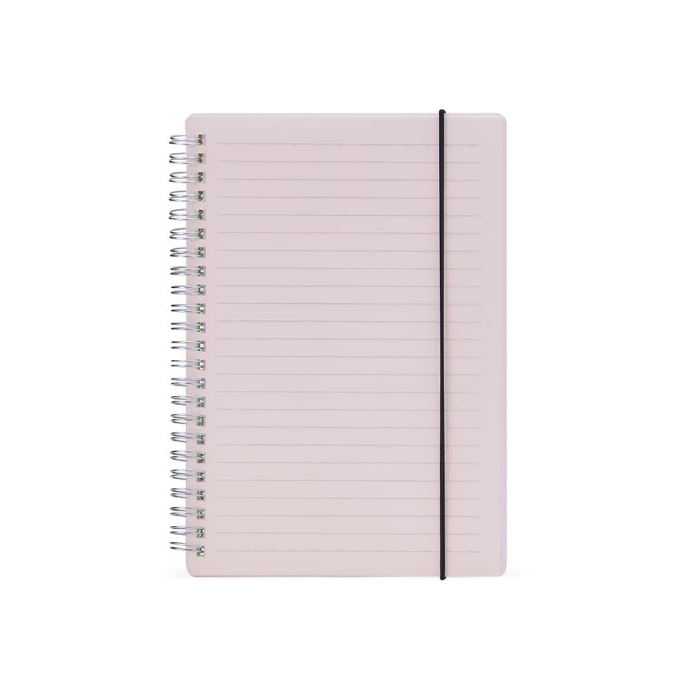 Caderno A5 Plástico com Espiral e Folhas Pautadas – X05058